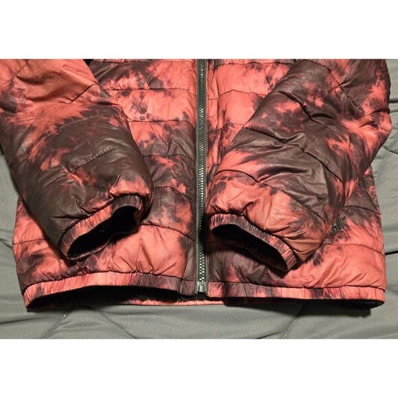 Abercrombe kids Pink & Black Tie-Dye Puffer Jacket W/ Hood XL - Picture 6 of 6